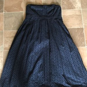 Navy eyelet dress